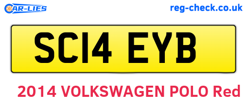 SC14EYB are the vehicle registration plates.