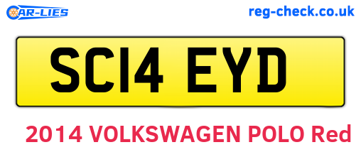 SC14EYD are the vehicle registration plates.
