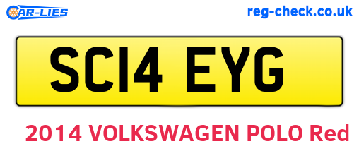 SC14EYG are the vehicle registration plates.