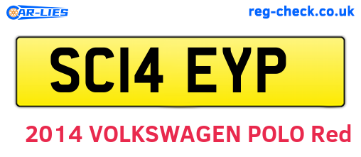 SC14EYP are the vehicle registration plates.