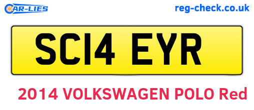 SC14EYR are the vehicle registration plates.