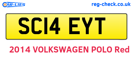 SC14EYT are the vehicle registration plates.