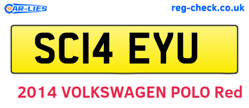 SC14EYU are the vehicle registration plates.