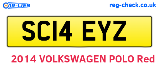 SC14EYZ are the vehicle registration plates.