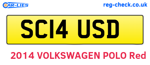 SC14USD are the vehicle registration plates.