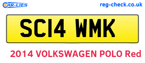 SC14WMK are the vehicle registration plates.