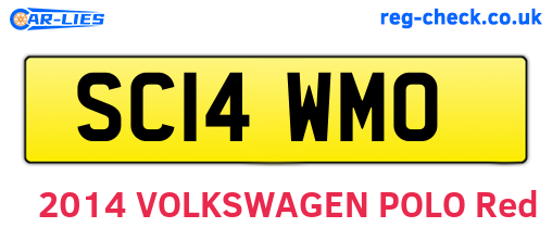 SC14WMO are the vehicle registration plates.