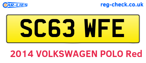SC63WFE are the vehicle registration plates.