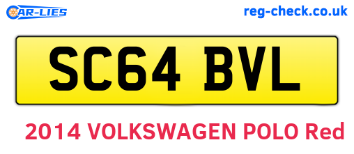 SC64BVL are the vehicle registration plates.