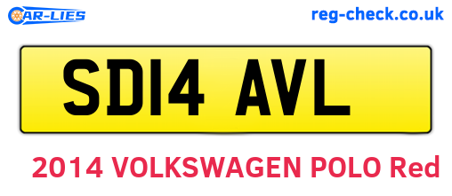 SD14AVL are the vehicle registration plates.