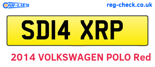 SD14XRP are the vehicle registration plates.