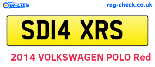 SD14XRS are the vehicle registration plates.