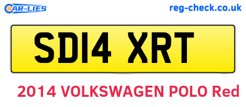 SD14XRT are the vehicle registration plates.