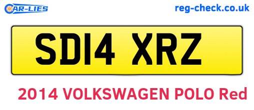 SD14XRZ are the vehicle registration plates.