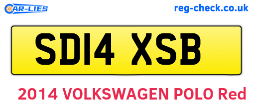 SD14XSB are the vehicle registration plates.