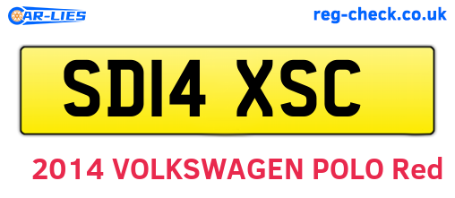 SD14XSC are the vehicle registration plates.