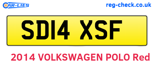 SD14XSF are the vehicle registration plates.