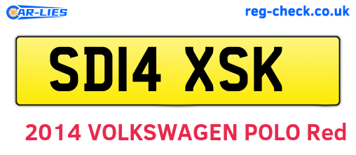 SD14XSK are the vehicle registration plates.