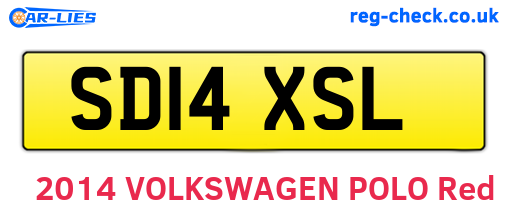 SD14XSL are the vehicle registration plates.