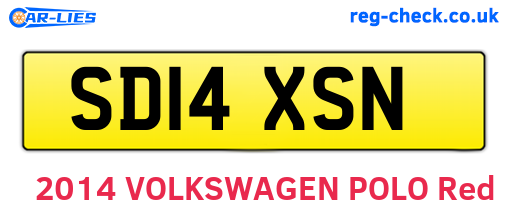 SD14XSN are the vehicle registration plates.