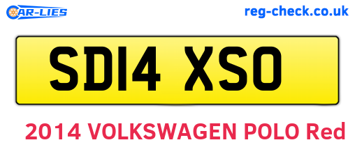 SD14XSO are the vehicle registration plates.