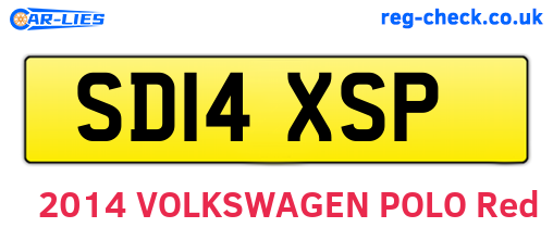 SD14XSP are the vehicle registration plates.