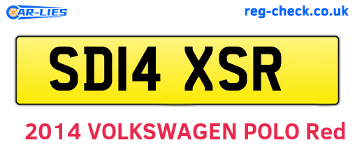 SD14XSR are the vehicle registration plates.