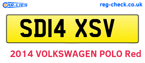 SD14XSV are the vehicle registration plates.