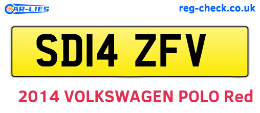 SD14ZFV are the vehicle registration plates.
