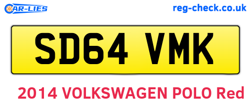 SD64VMK are the vehicle registration plates.