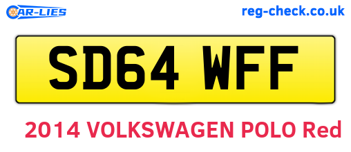 SD64WFF are the vehicle registration plates.