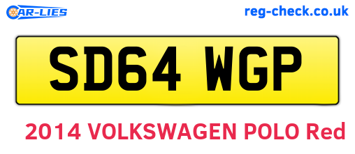SD64WGP are the vehicle registration plates.