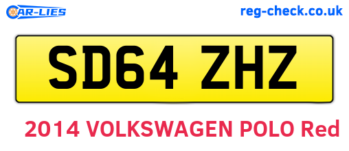 SD64ZHZ are the vehicle registration plates.