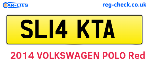 SL14KTA are the vehicle registration plates.