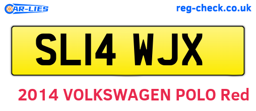 SL14WJX are the vehicle registration plates.