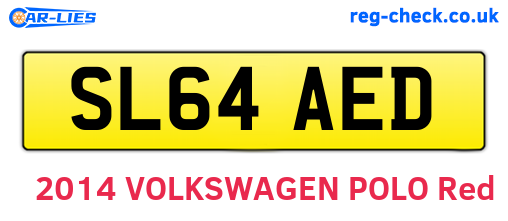 SL64AED are the vehicle registration plates.