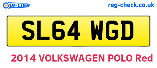 SL64WGD are the vehicle registration plates.