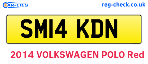 SM14KDN are the vehicle registration plates.