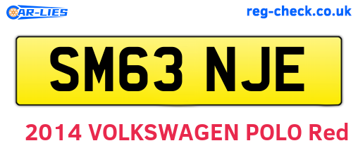 SM63NJE are the vehicle registration plates.