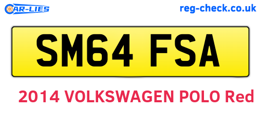 SM64FSA are the vehicle registration plates.