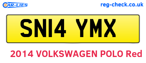 SN14YMX are the vehicle registration plates.