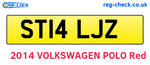 ST14LJZ are the vehicle registration plates.