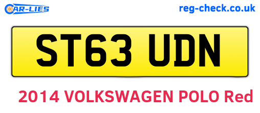 ST63UDN are the vehicle registration plates.