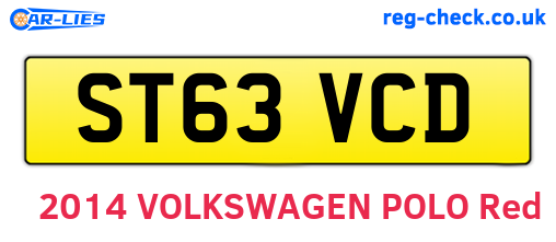 ST63VCD are the vehicle registration plates.