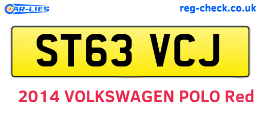 ST63VCJ are the vehicle registration plates.