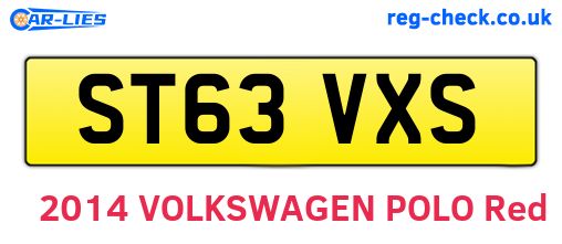 ST63VXS are the vehicle registration plates.