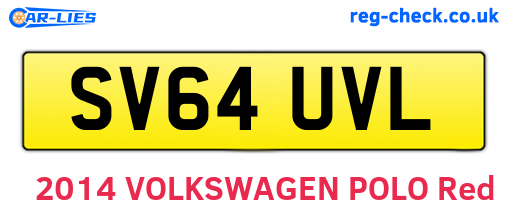 SV64UVL are the vehicle registration plates.