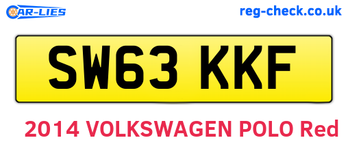SW63KKF are the vehicle registration plates.