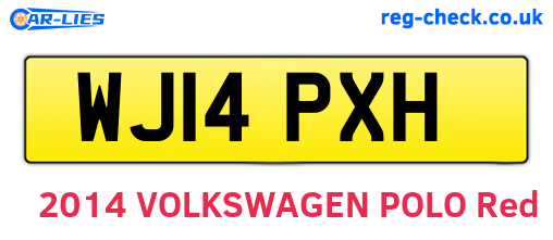 WJ14PXH are the vehicle registration plates.