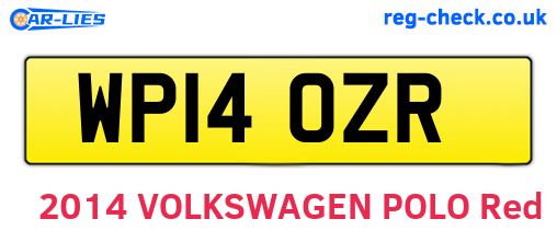 WP14OZR are the vehicle registration plates.